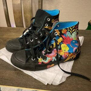 Converse Women's Black and Multicolor High-Top Sneakers